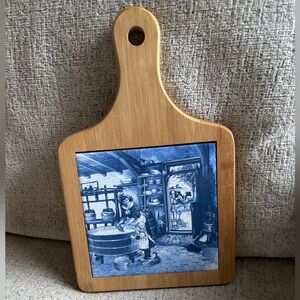 Delftware Collection Vintage Dutch Delft Cheese Board or Cutting Board